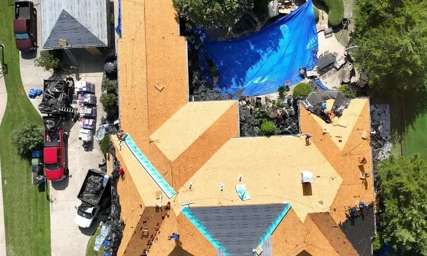 Professional Roof Repair being performed in Athens